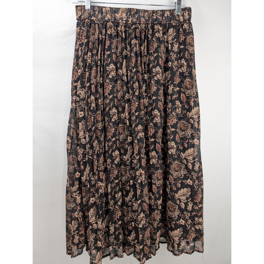 Vintage Y2K Floral Fairy Grunge Maxi Skirt Size XL Brown Cottagecore Earthy Boho - Picture 6 of 9
